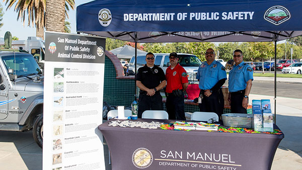 Department of Public Safety booth at San Manuel event