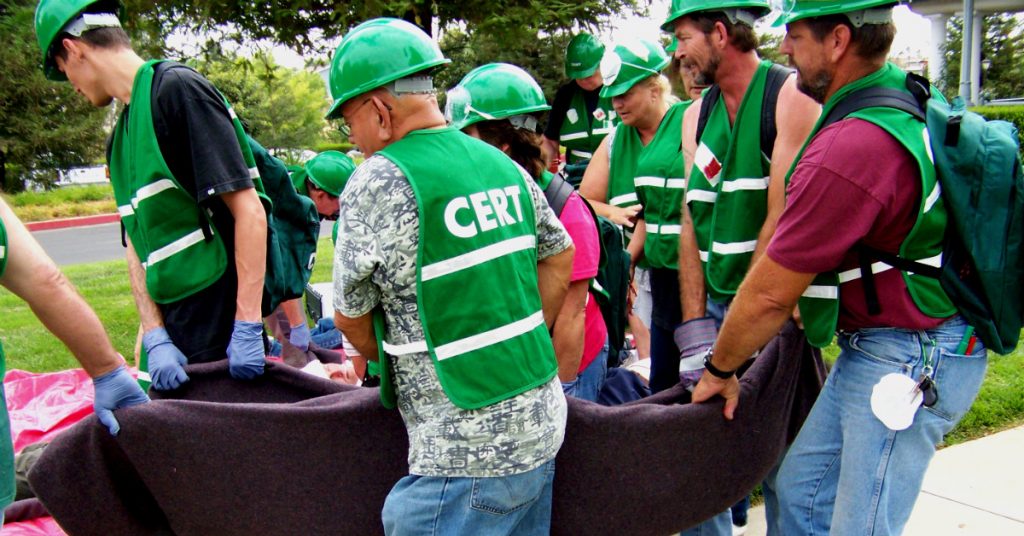 Cert volunteers